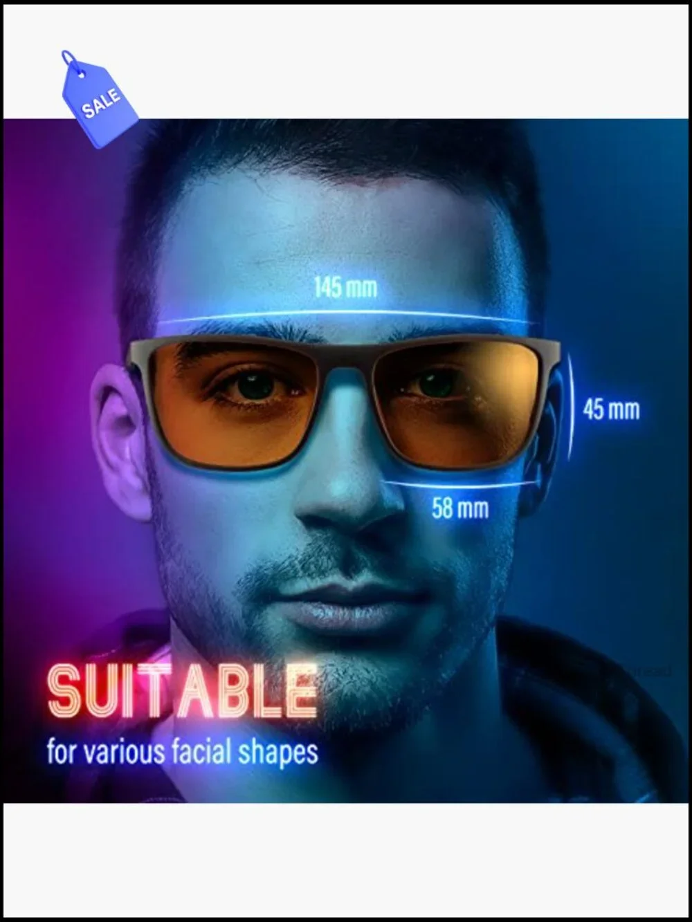 Blue Light Blocking Gaming Glasses Anti Glare Anti Fatigue for Screens TR90